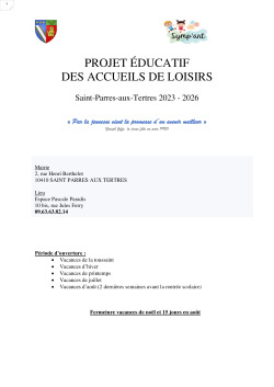 Projet éducatif 2023-2026