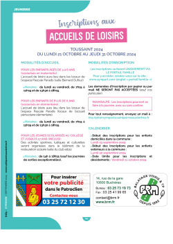 INSCRIPTION ACCUEILS DE LOIRISRS 2024-2025